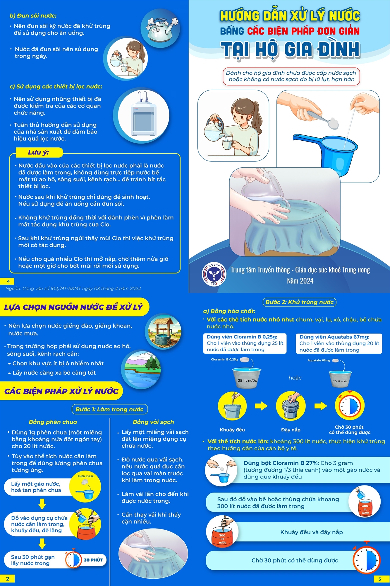 Hướng dẫn xử lý nước bằng các biện pháp đơn giản tại hộ gia đình